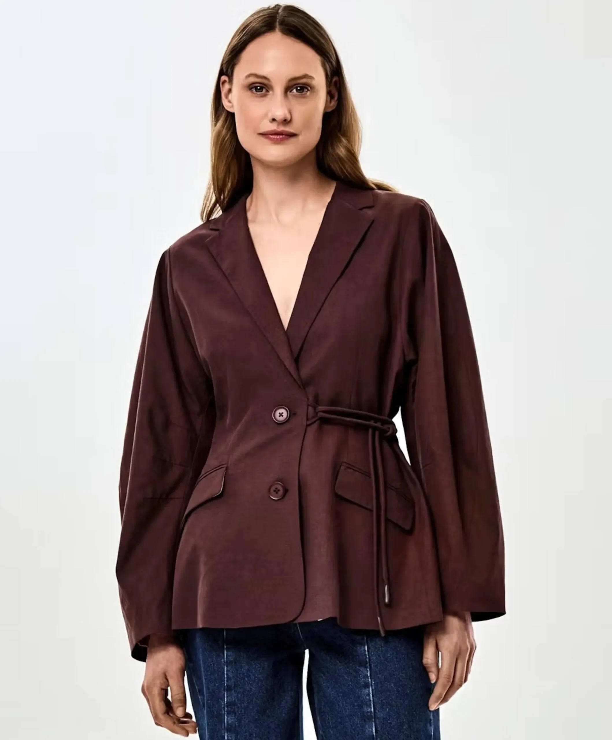Dames blazer bruin