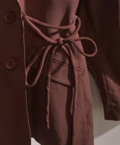 Dames blazer bruin