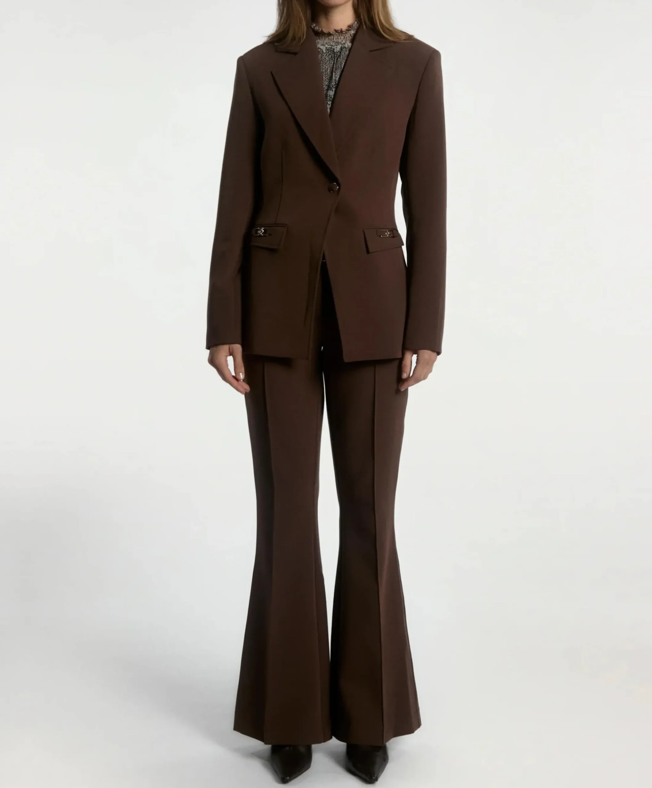 Dames blazer bruin