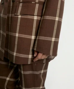 Dames blazer bruin