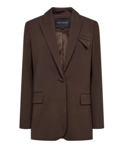 Dames blazer bruin