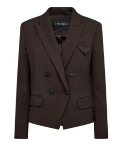 Dames blazer bruin
