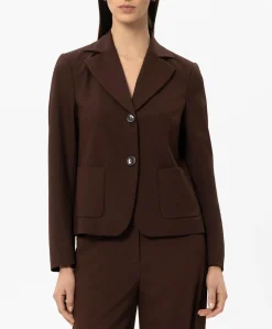 Dames blazer bruin