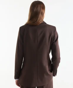 Dames blazer bruin