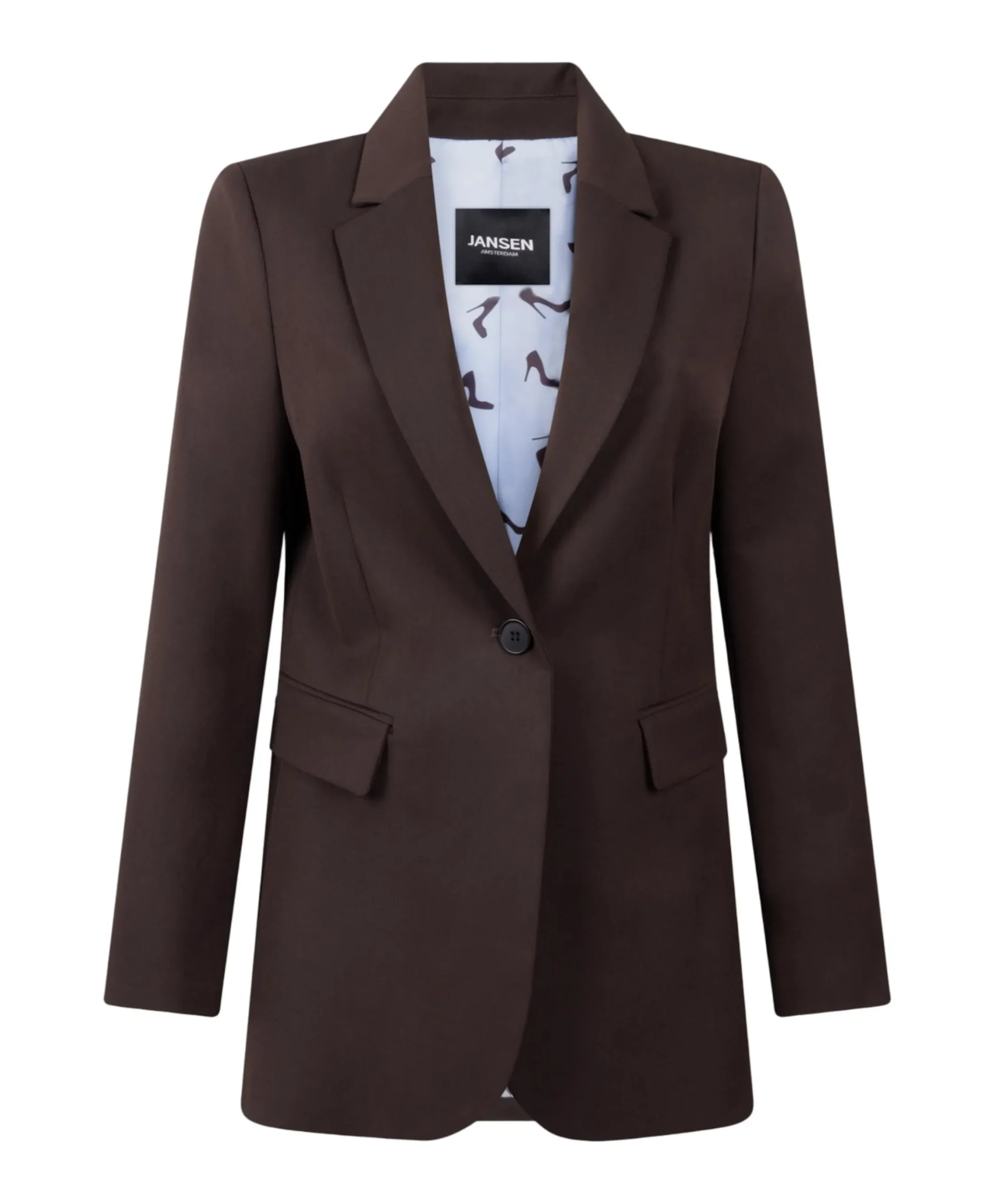 Dames blazer bruin