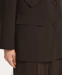 Dames blazer bruin
