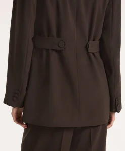 Dames blazer bruin