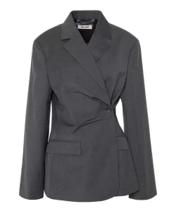 Dames blazer grijs