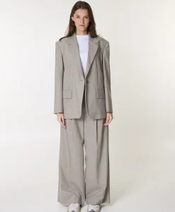 Dames blazer grijs