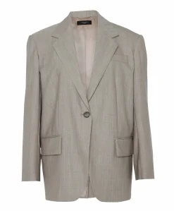 Dames blazer grijs