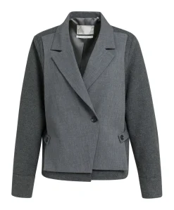 Dames blazer grijs