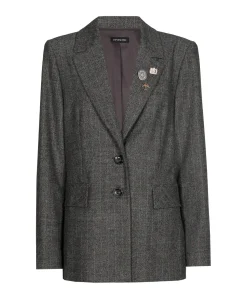Dames blazer grijs