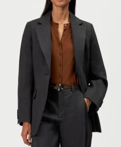 Dames blazer grijs