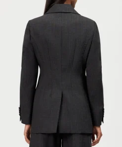 Dames blazer grijs