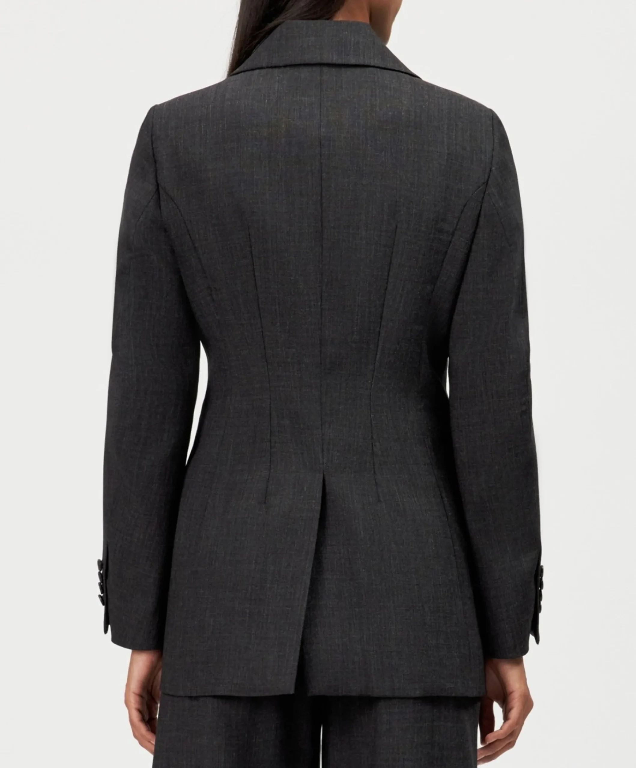 Dames blazer grijs