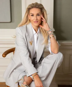 Dames blazer grijs