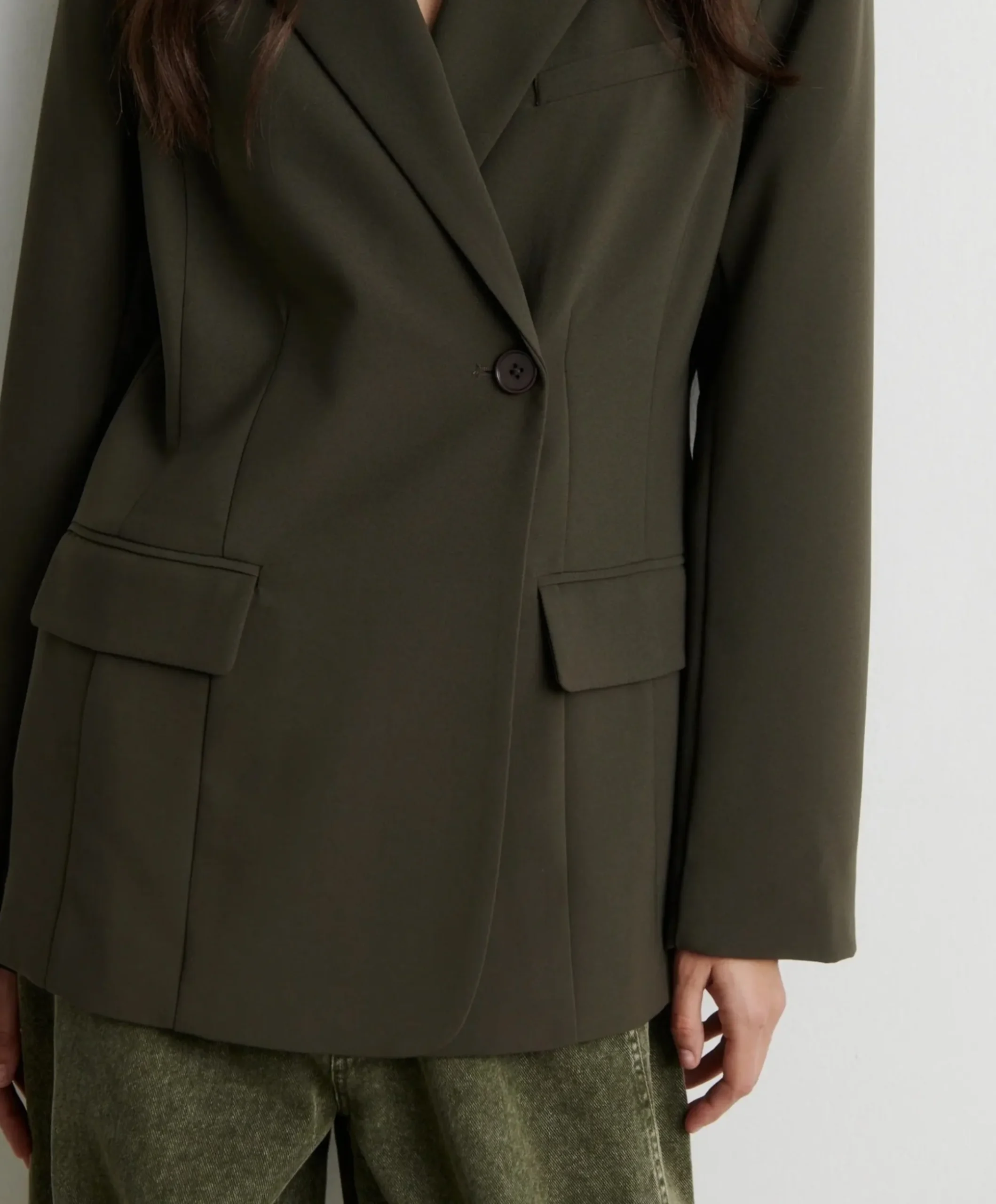 Dames blazer groen