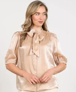 Dames blouse beige