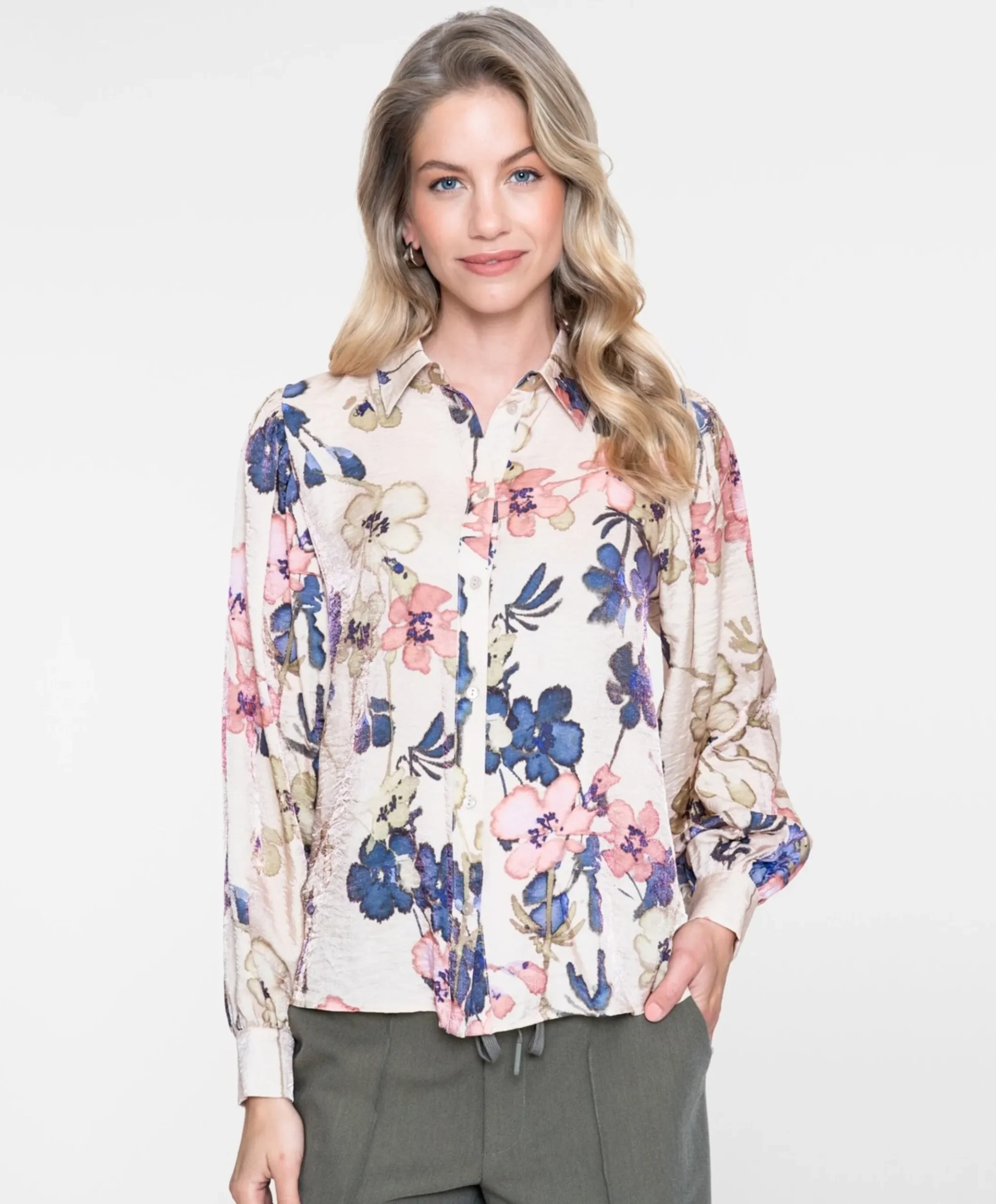 Dames blouse beige