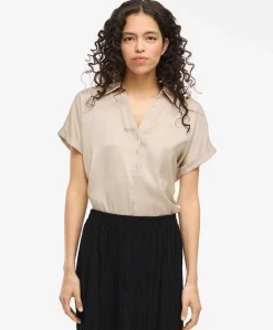 Dames blouse beige