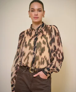 Dames blouse beige