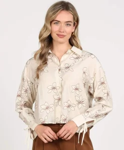 Dames blouse beige
