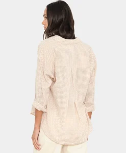 Dames blouse beige
