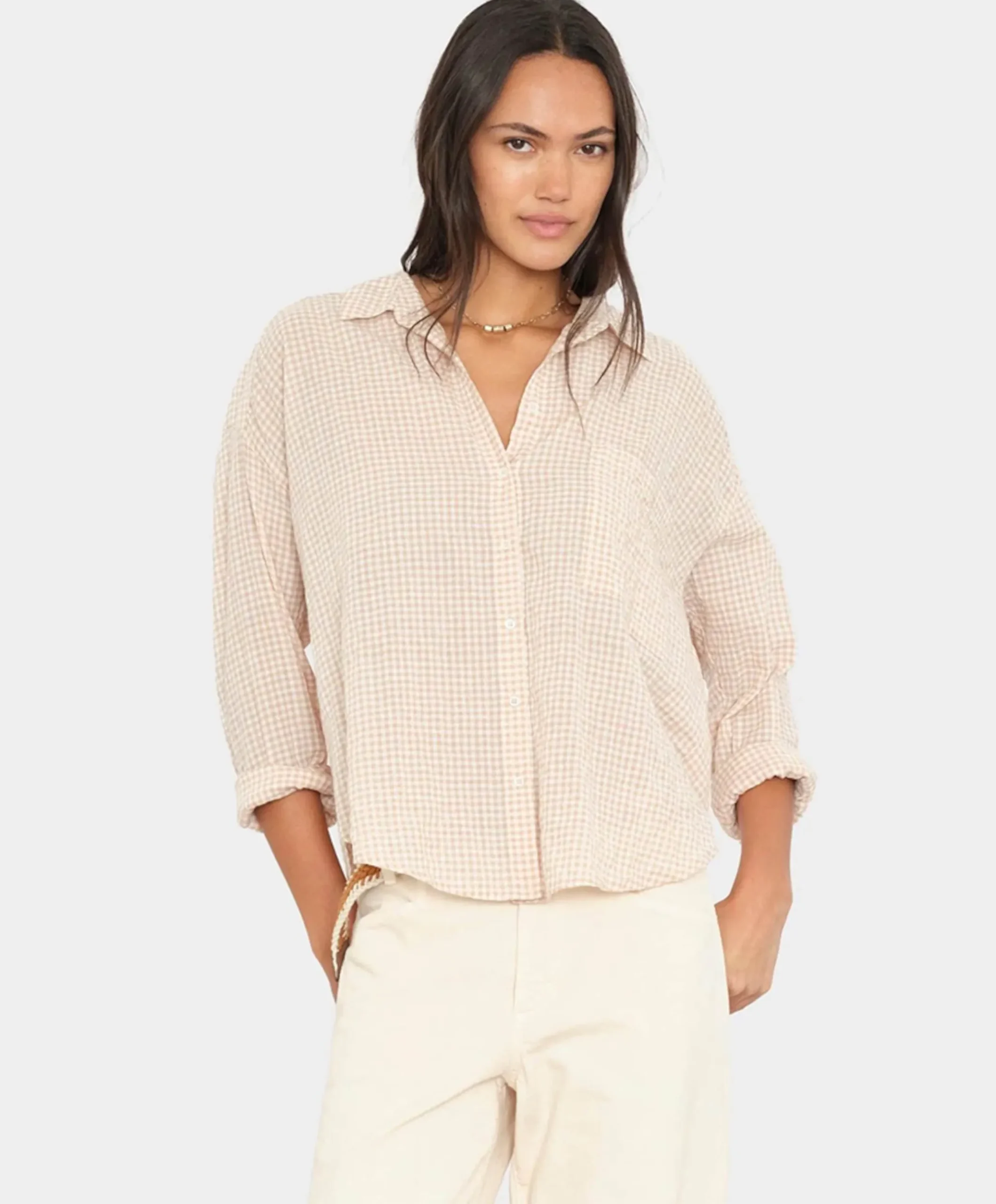 Dames blouse beige