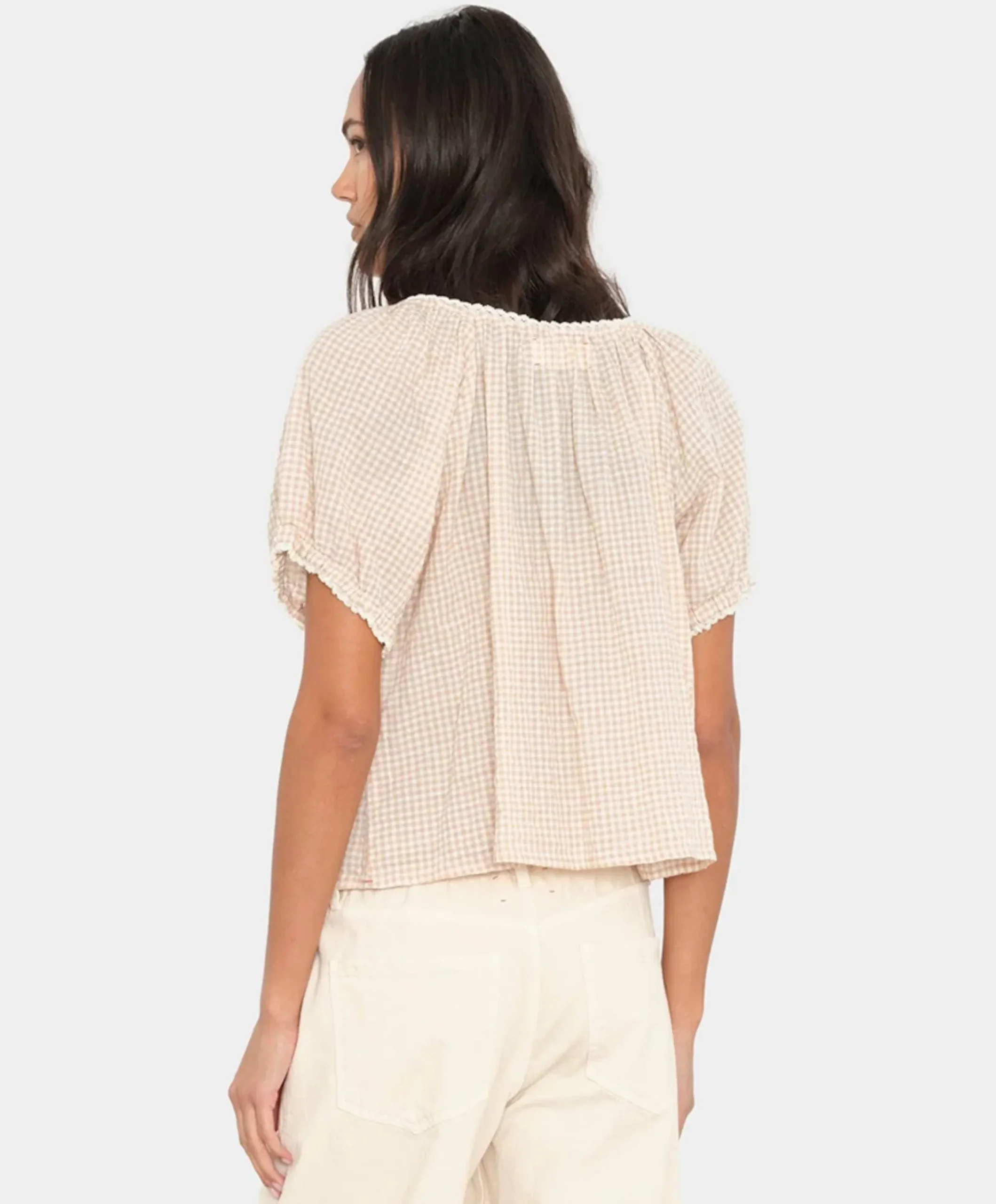 Dames blouse beige