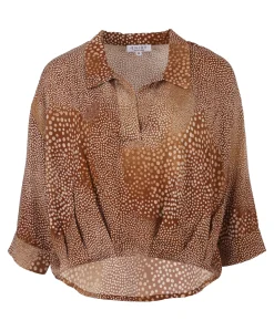 Dames blouse beige