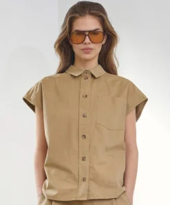 Dames blouse beige