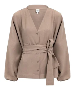 Dames blouse beige