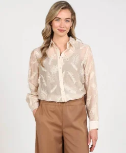 Dames blouse beige