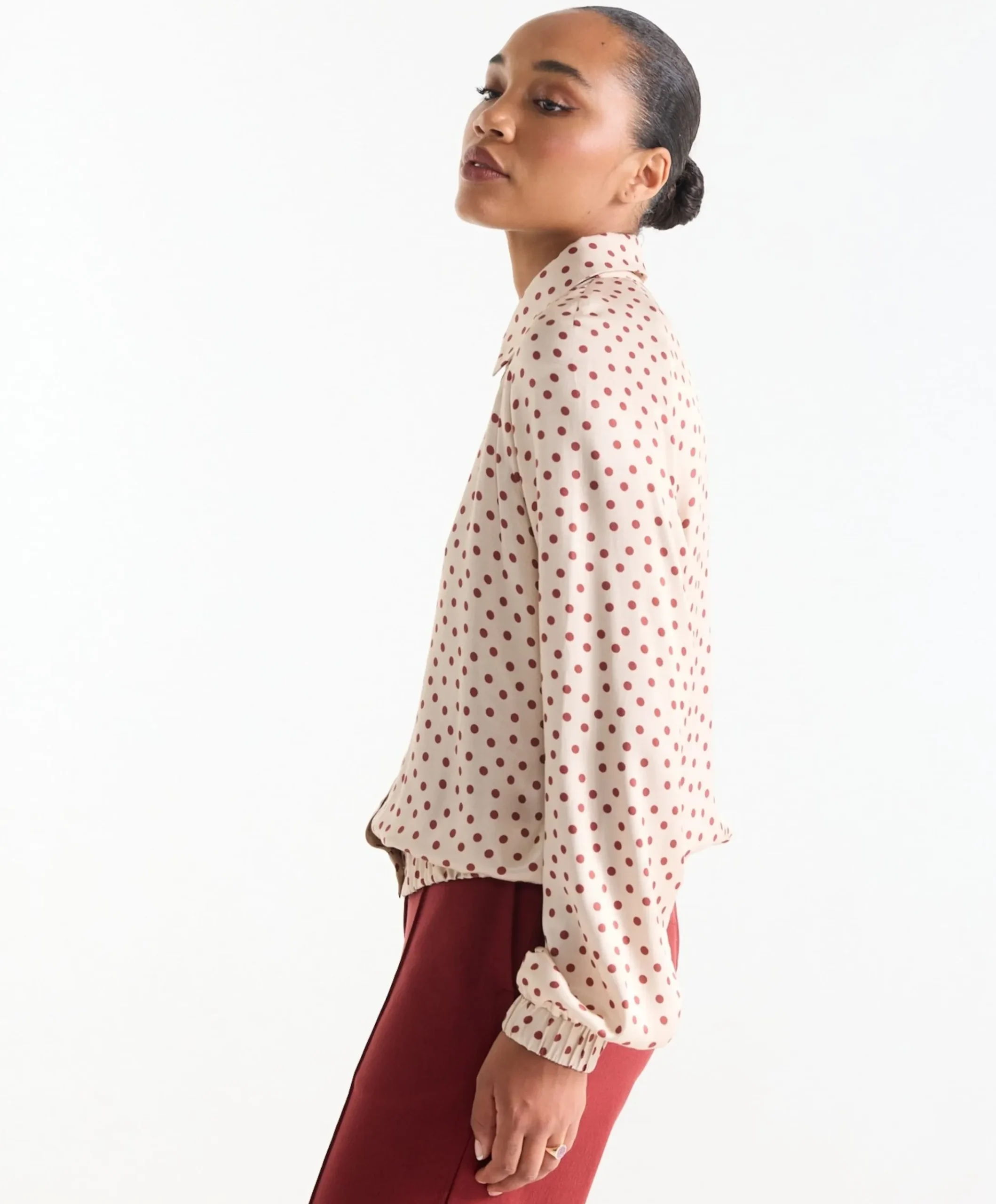 Dames blouse beige