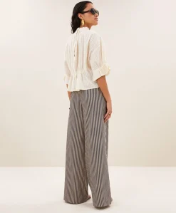 Dames blouse beige