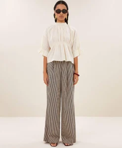 Dames blouse beige