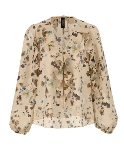 Dames blouse beige