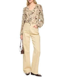 Dames blouse beige