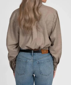 Dames blouse beige