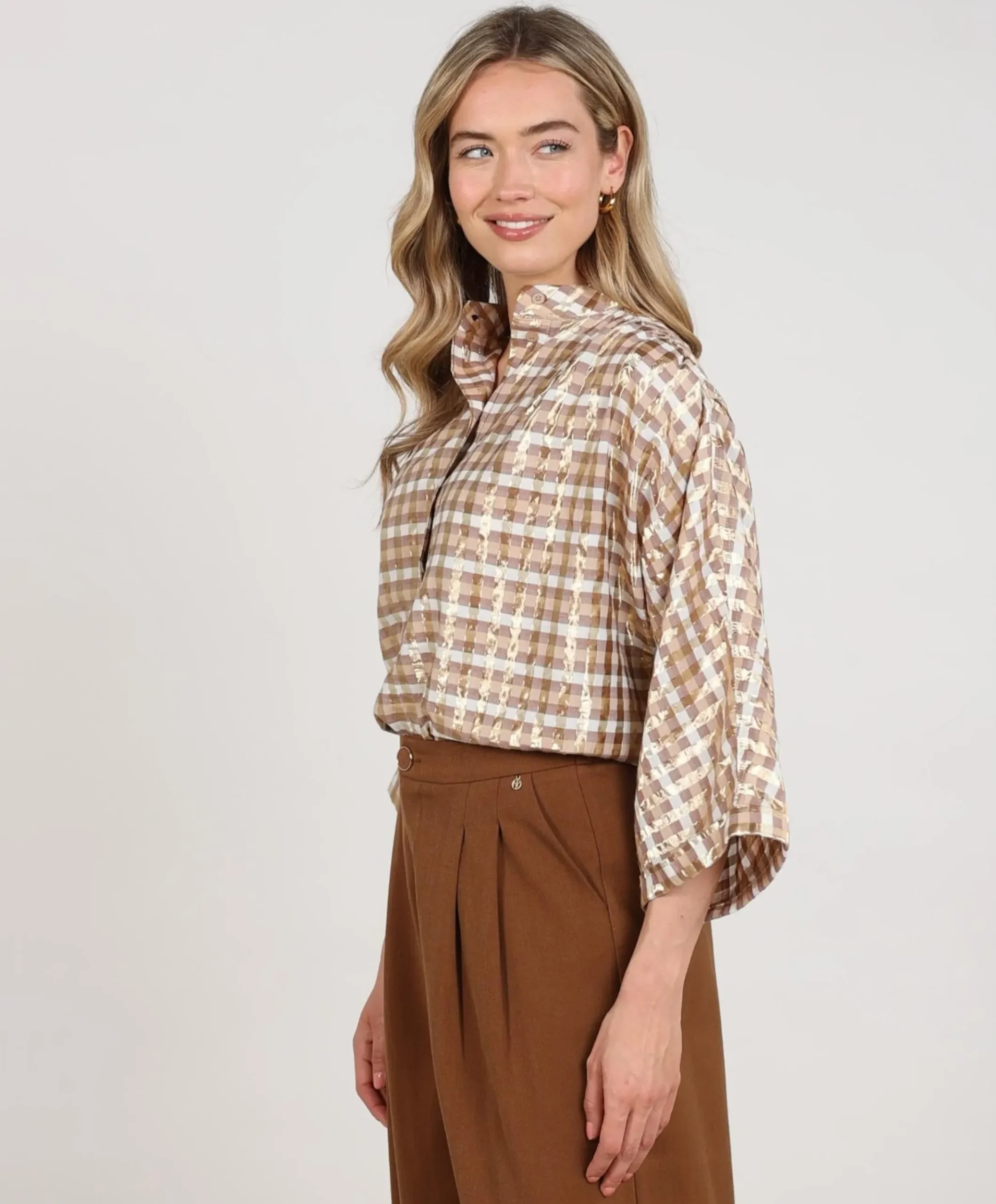 Dames blouse beige