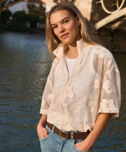 Dames blouse beige