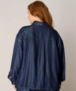 Dames blouse blauw