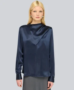 Dames blouse blauw