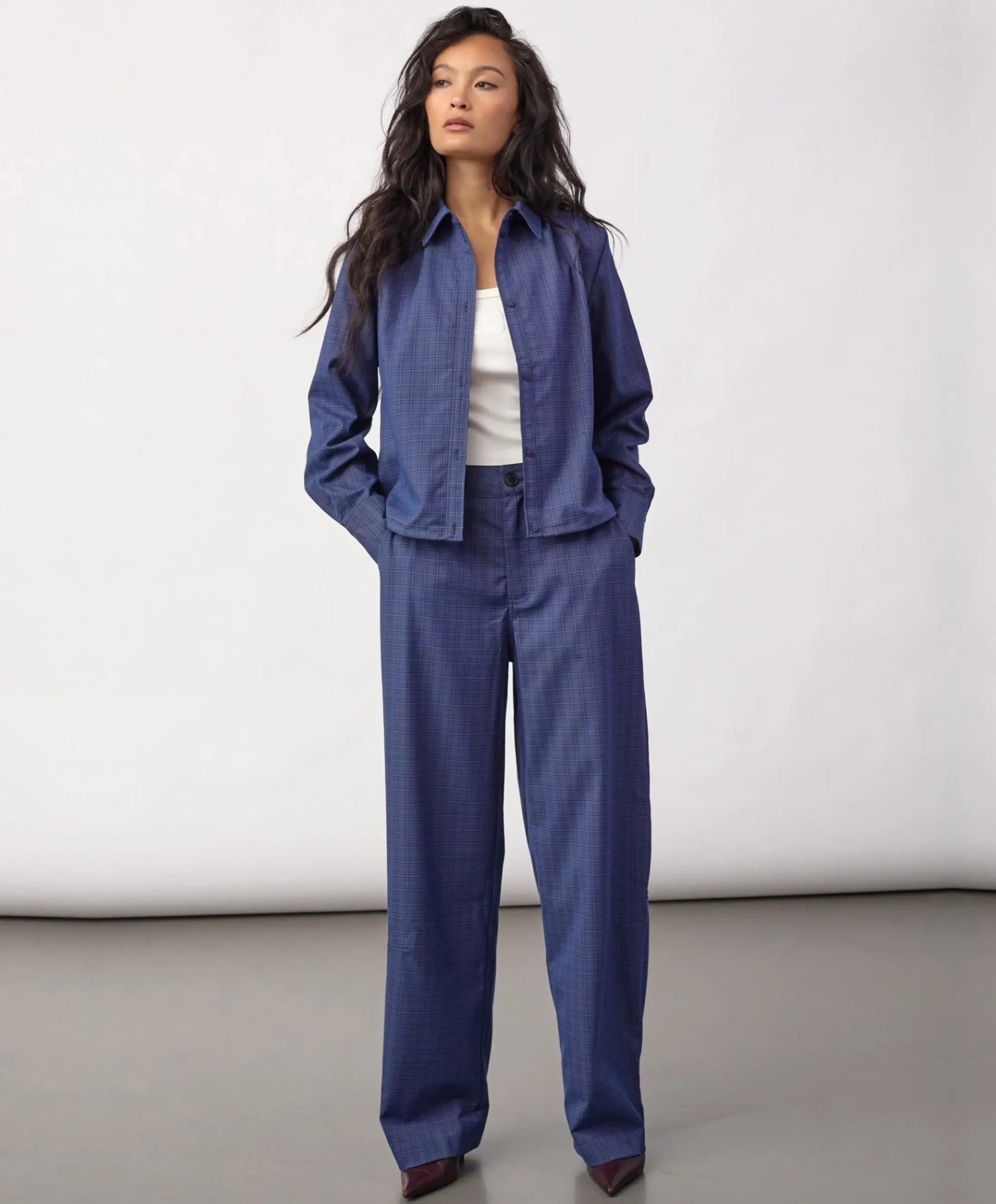 Dames blouse blauw