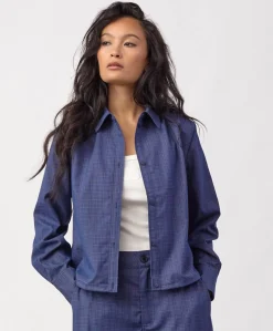 Dames blouse blauw