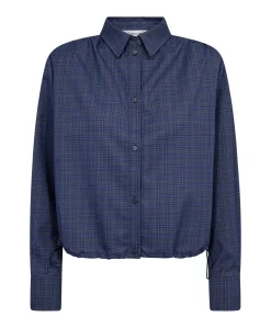 Dames blouse blauw
