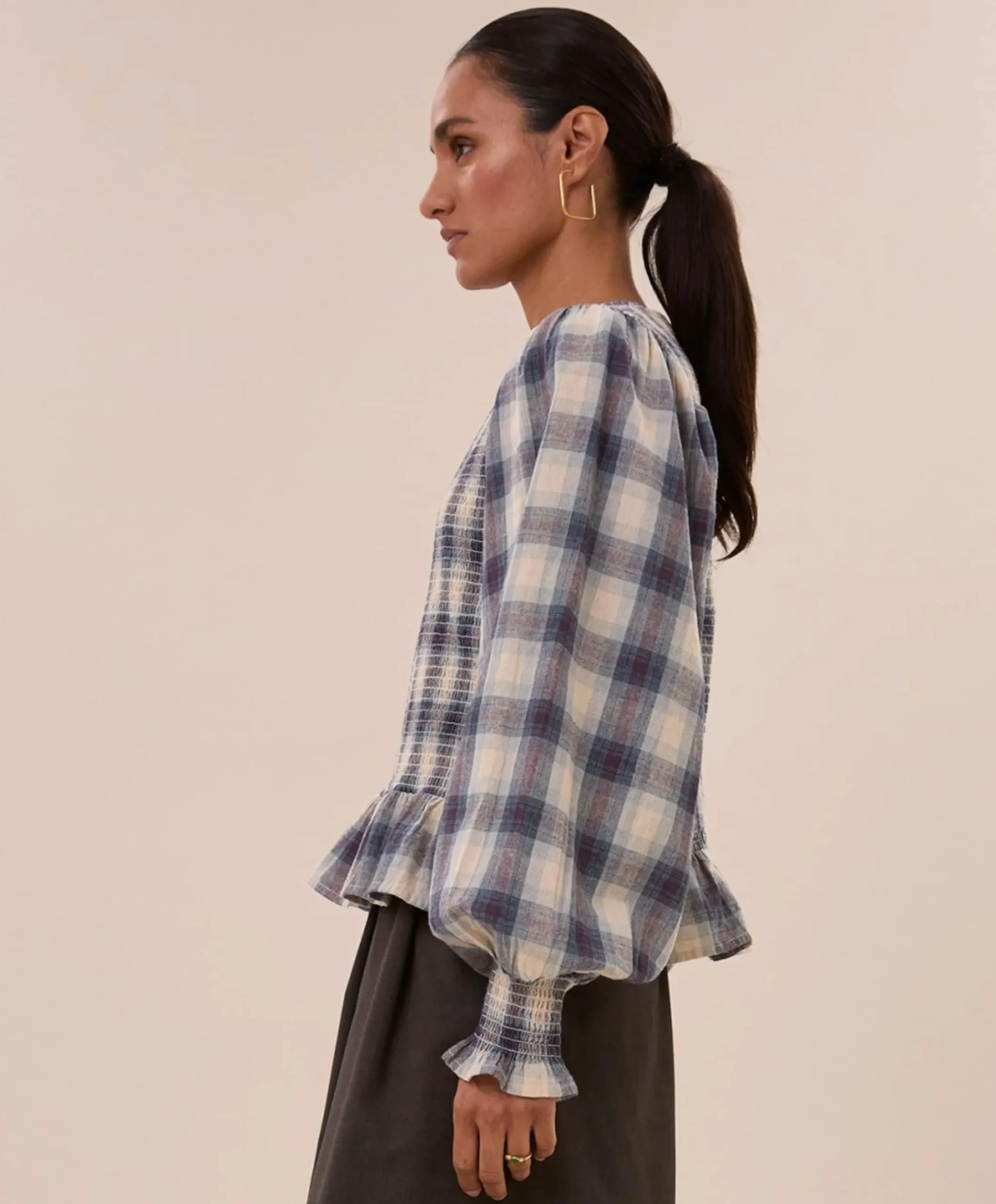 Dames blouse blauw