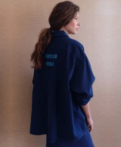 Dames blouse blauw