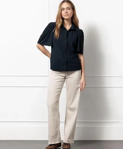 Dames blouse blauw