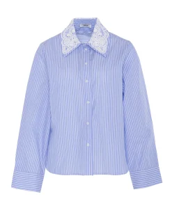 Dames blouse blauw
